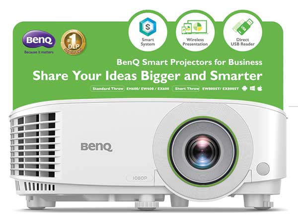 EH600, EW600 and EX600 with resolutions of Full HD, WXGA to XGA respectively, the short throw models EX800ST and EW800ST