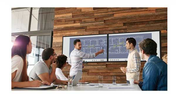 DuoBoard CP6501K/CP8601K combines two panels side by side, to double the collaboration space and develop borderless ideas under the powerful whiteboarding app EZWrite